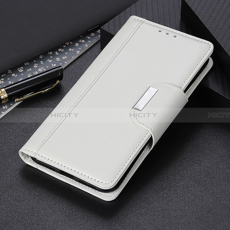 Funda de Cuero Cartera con Soporte Carcasa ML1 para Samsung Galaxy A03 Core Blanco