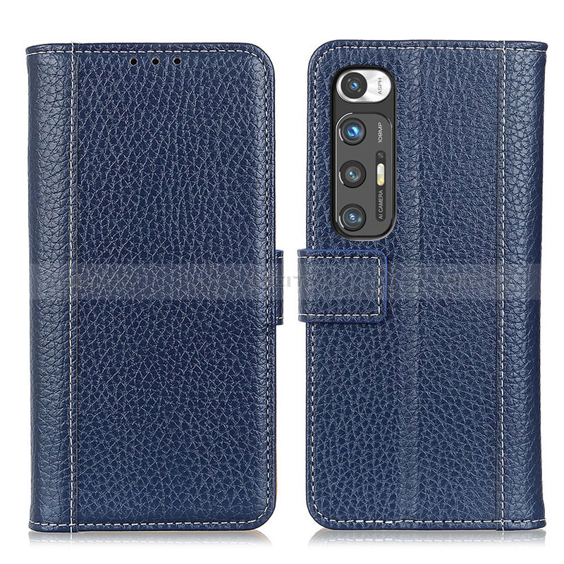 Funda de Cuero Cartera con Soporte Carcasa ML14 para Xiaomi Mi 10S 5G Azul