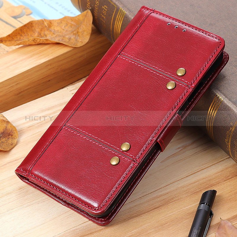 Funda de Cuero Cartera con Soporte Carcasa ML6 para Xiaomi Poco F3 5G Rojo