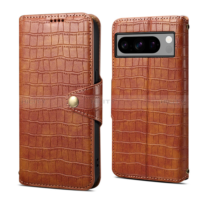 Funda de Cuero Cartera con Soporte Carcasa MT1 para Google Pixel 8 Pro 5G Marron