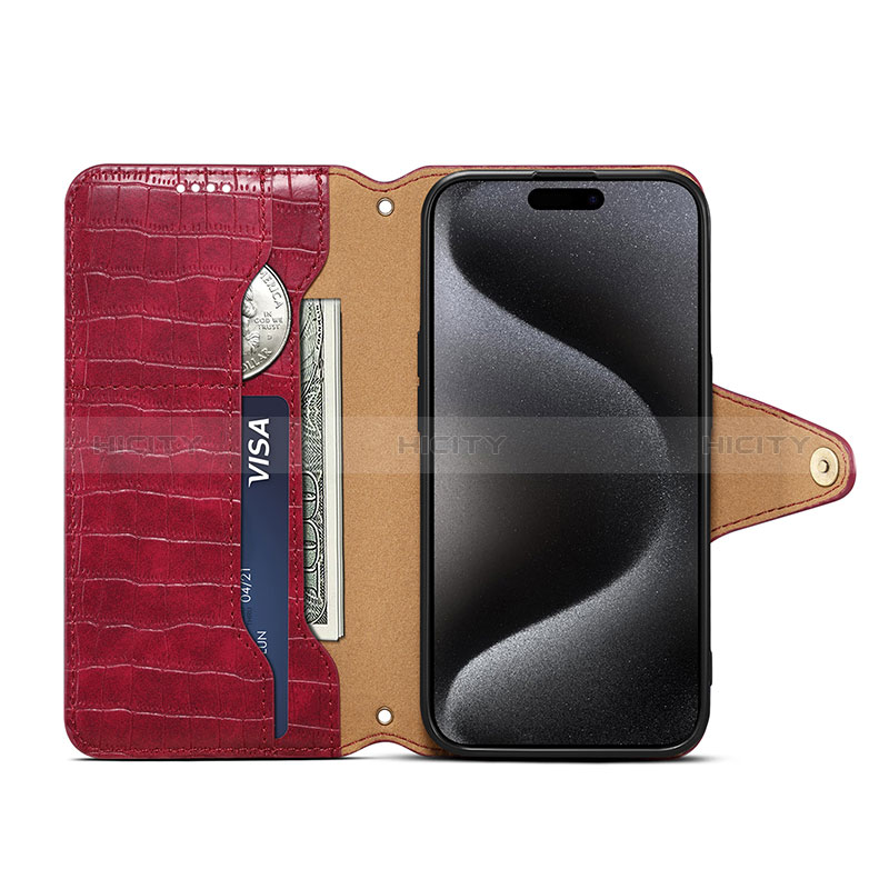 Funda de Cuero Cartera con Soporte Carcasa MT4 para Apple iPhone 14 Pro Max