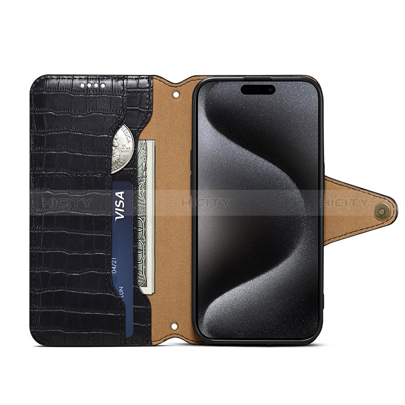 Funda de Cuero Cartera con Soporte Carcasa MT6 para Apple iPhone 14 Pro