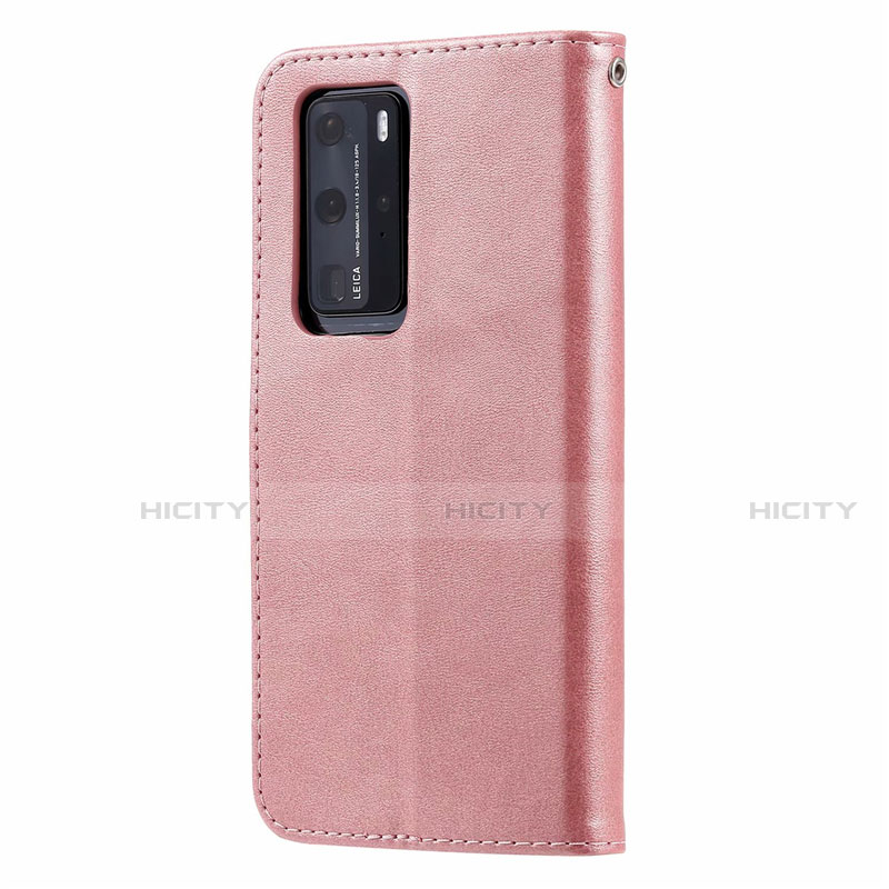 Funda de Cuero Cartera con Soporte Carcasa N01 para Huawei P40 Pro