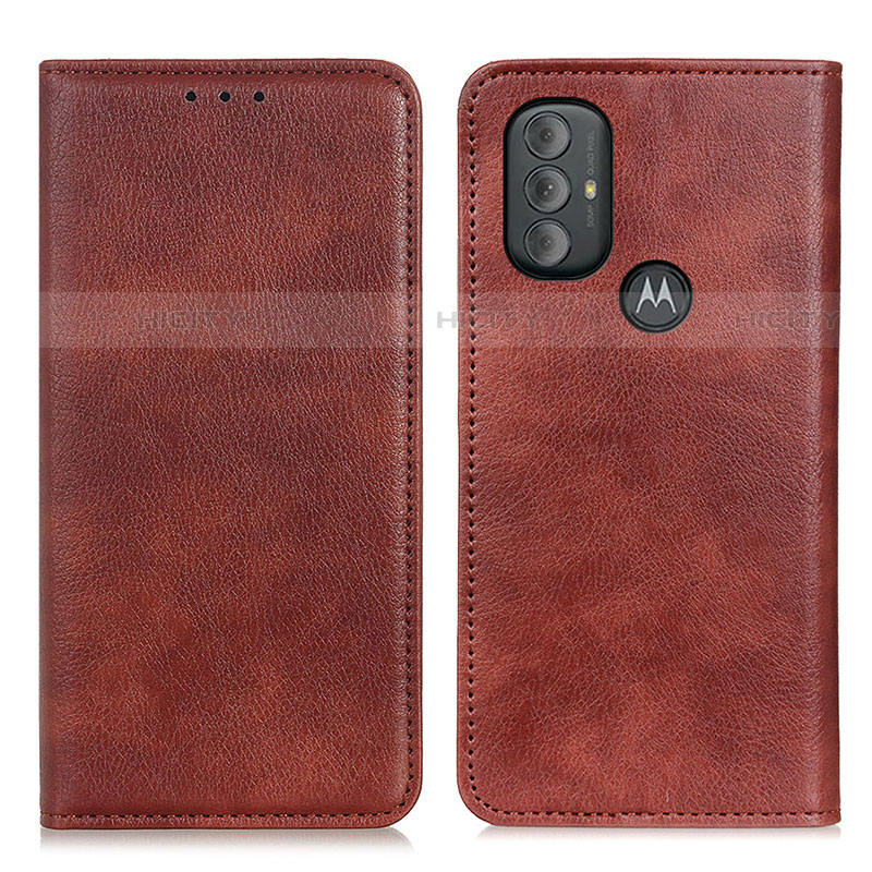 Funda de Cuero Cartera con Soporte Carcasa N01P para Motorola Moto G Play Gen 2 Marron