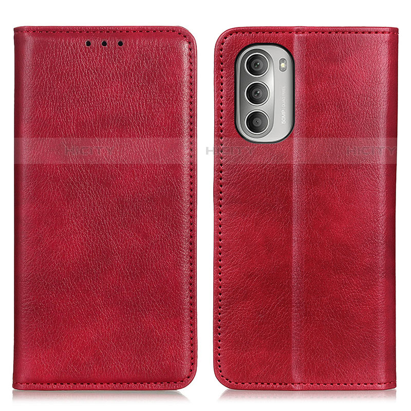 Funda de Cuero Cartera con Soporte Carcasa N01P para Motorola Moto G Stylus (2022) 5G Rojo