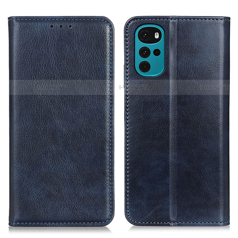 Funda de Cuero Cartera con Soporte Carcasa N01P para Motorola Moto G22 Azul