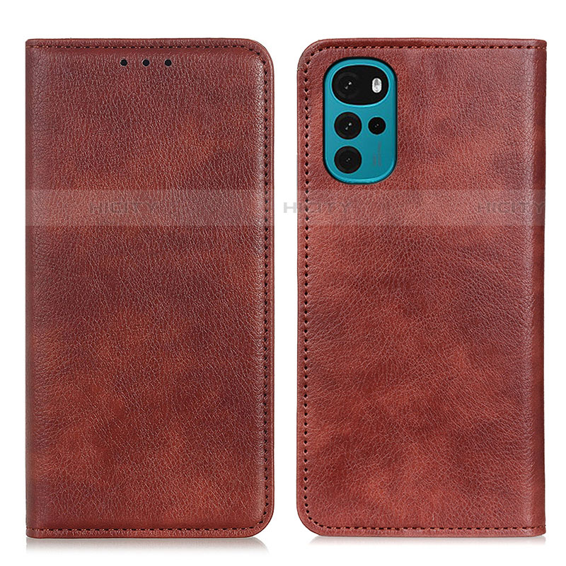 Funda de Cuero Cartera con Soporte Carcasa N01P para Motorola Moto G22 Marron