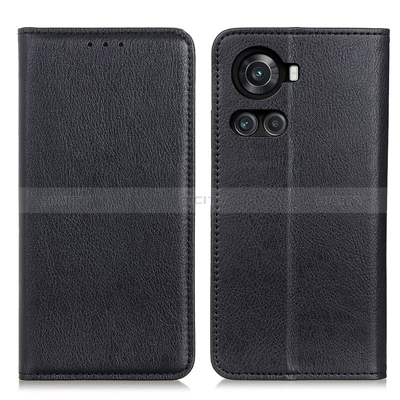 Funda de Cuero Cartera con Soporte Carcasa N01P para OnePlus 10R 5G Negro