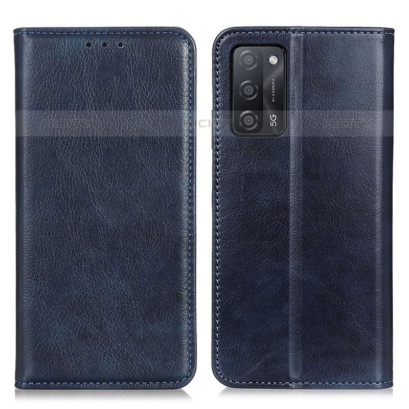 Funda de Cuero Cartera con Soporte Carcasa N01P para Oppo A53s 5G Azul