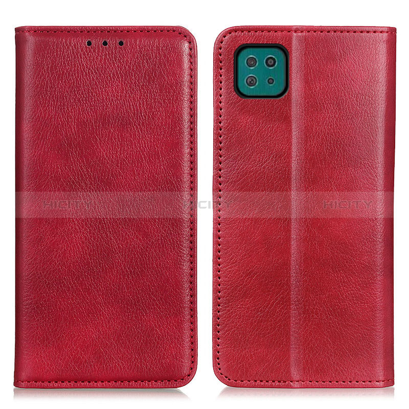 Funda de Cuero Cartera con Soporte Carcasa N01P para Samsung Galaxy A22s 5G Rojo