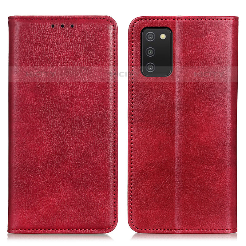 Funda de Cuero Cartera con Soporte Carcasa N01P para Samsung Galaxy M02s Rojo