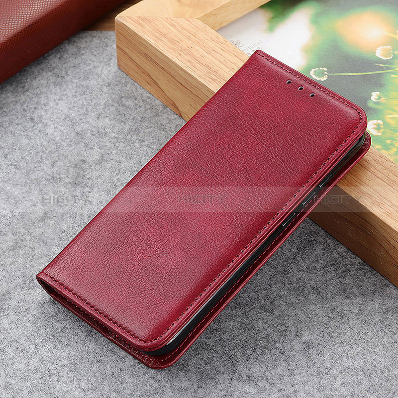 Funda de Cuero Cartera con Soporte Carcasa N01P para Xiaomi Mi 13T 5G Rojo