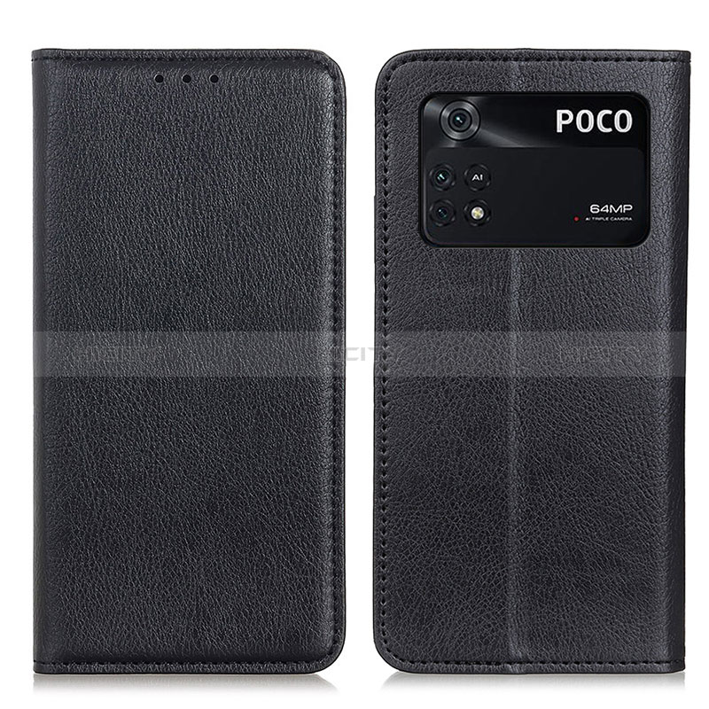 Funda de Cuero Cartera con Soporte Carcasa N01P para Xiaomi Poco M4 Pro 4G