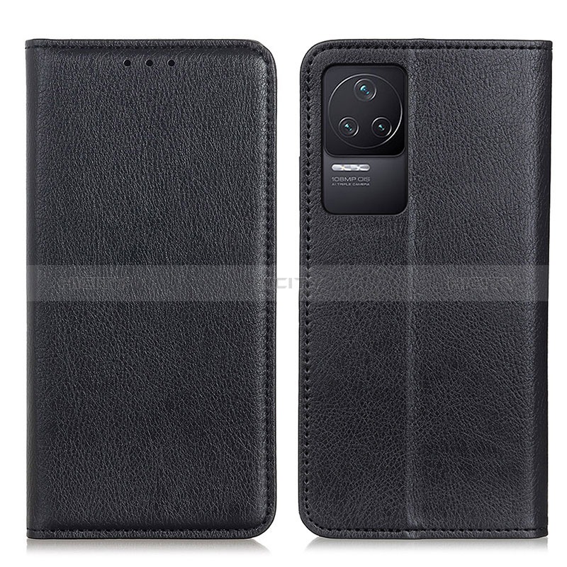 Funda de Cuero Cartera con Soporte Carcasa N01P para Xiaomi Redmi K50 5G Negro