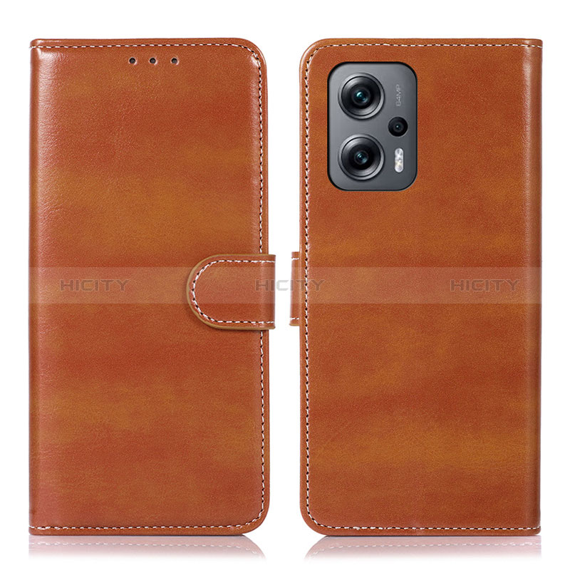 Funda de Cuero Cartera con Soporte Carcasa N01P para Xiaomi Redmi Note 12 Turbo 5G Marron