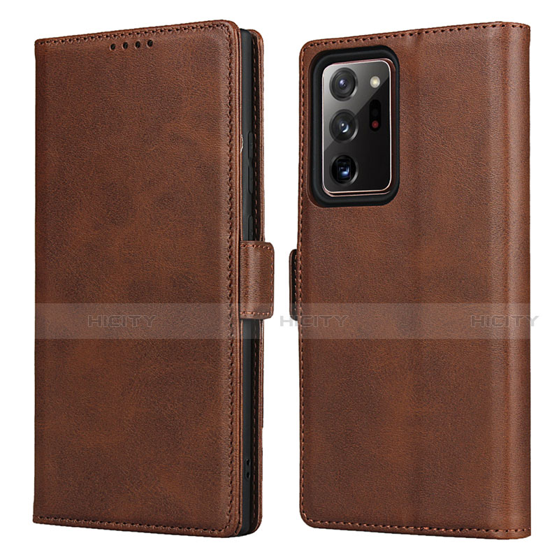 Funda de Cuero Cartera con Soporte Carcasa N02 para Samsung Galaxy Note 20 Ultra 5G Marron