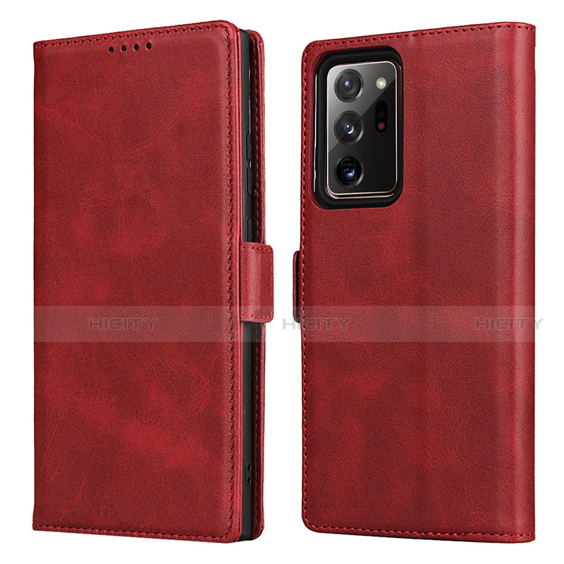 Funda de Cuero Cartera con Soporte Carcasa N02 para Samsung Galaxy Note 20 Ultra 5G Rojo