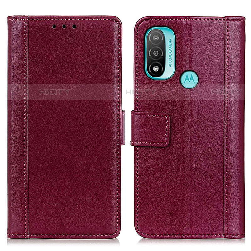 Funda de Cuero Cartera con Soporte Carcasa N02P para Motorola Moto E20