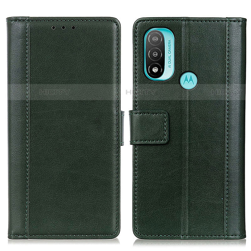 Funda de Cuero Cartera con Soporte Carcasa N02P para Motorola Moto E20