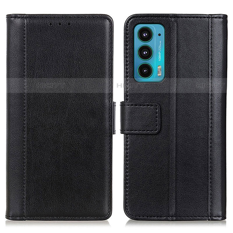 Funda de Cuero Cartera con Soporte Carcasa N02P para Motorola Moto Edge 20 5G