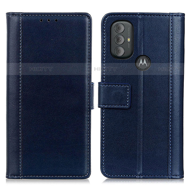 Funda de Cuero Cartera con Soporte Carcasa N02P para Motorola Moto G Power (2022) Azul