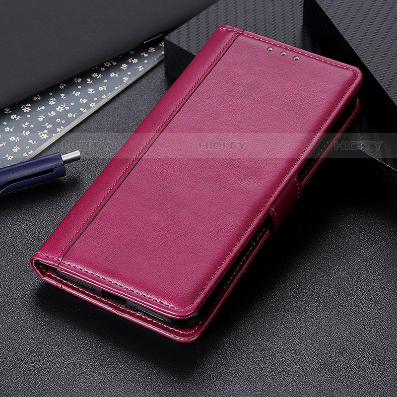 Funda de Cuero Cartera con Soporte Carcasa N02P para Motorola Moto G10 Power Rojo