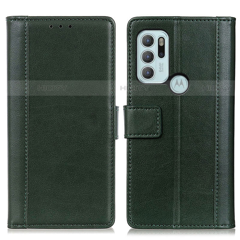 Funda de Cuero Cartera con Soporte Carcasa N02P para Motorola Moto G60s