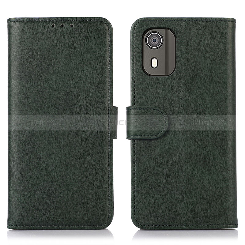 Funda de Cuero Cartera con Soporte Carcasa N02P para Nokia C02 Verde