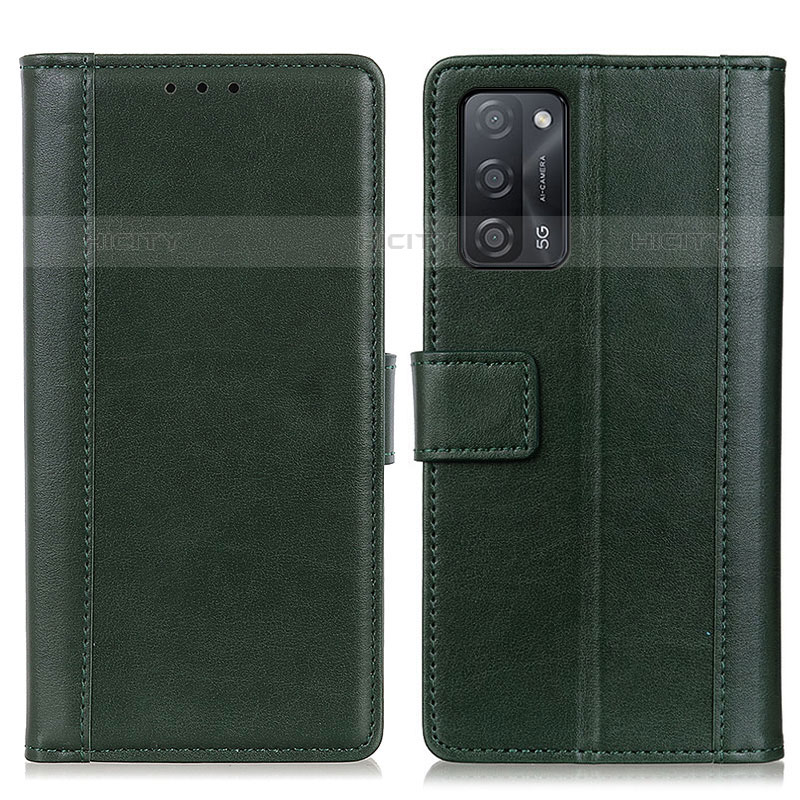 Funda de Cuero Cartera con Soporte Carcasa N02P para Oppo A53s 5G Verde