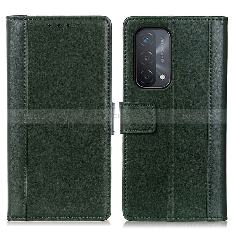 Funda de Cuero Cartera con Soporte Carcasa N02P para Oppo A54 5G Verde