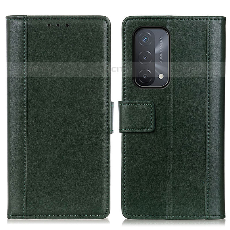 Funda de Cuero Cartera con Soporte Carcasa N02P para Oppo A93 5G Verde