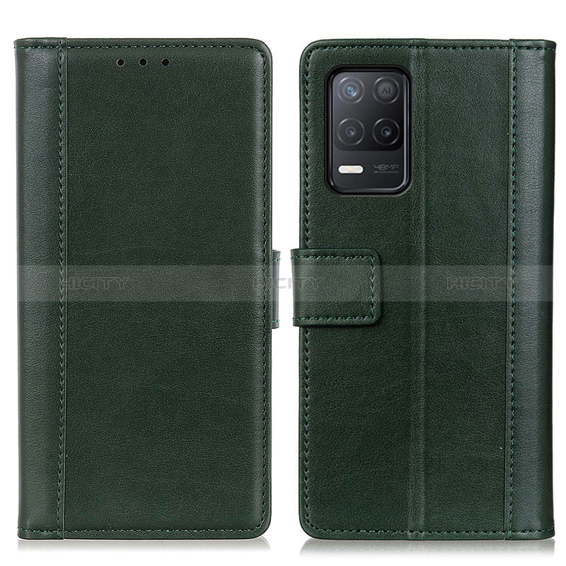 Funda de Cuero Cartera con Soporte Carcasa N02P para Realme Narzo 30 5G Verde