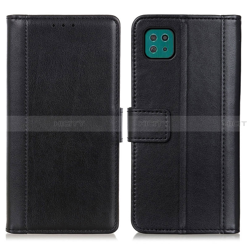 Funda de Cuero Cartera con Soporte Carcasa N02P para Samsung Galaxy A22 5G Negro