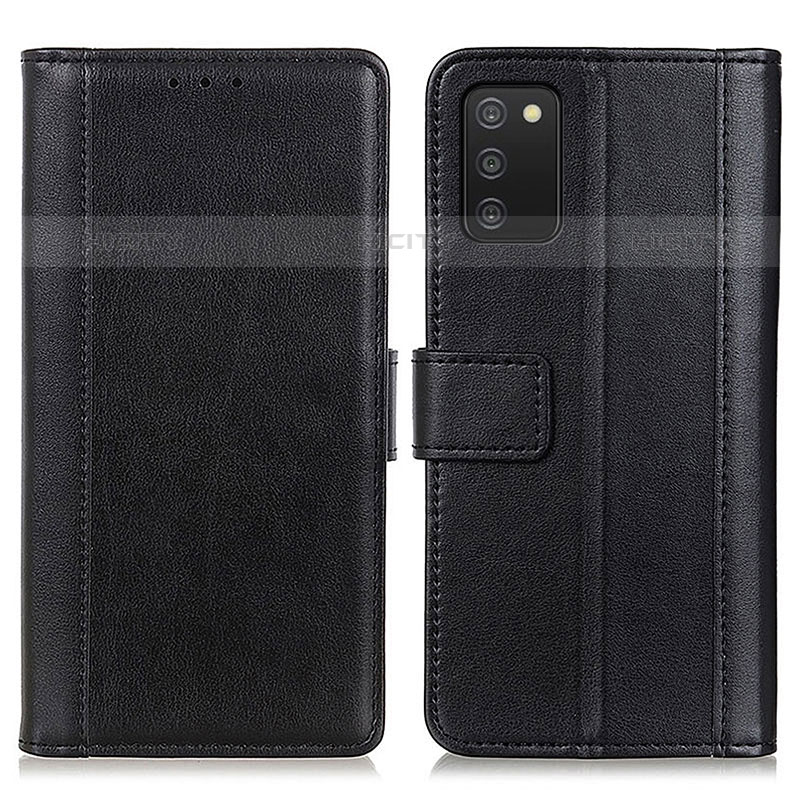 Funda de Cuero Cartera con Soporte Carcasa N02P para Samsung Galaxy M02s Negro