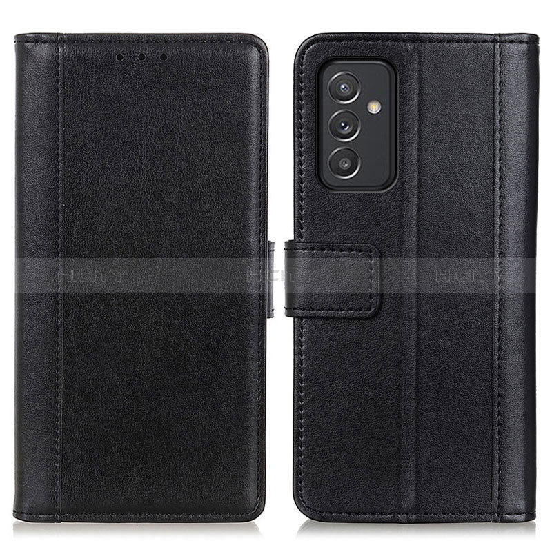 Funda de Cuero Cartera con Soporte Carcasa N02P para Samsung Galaxy Quantum2 5G Negro