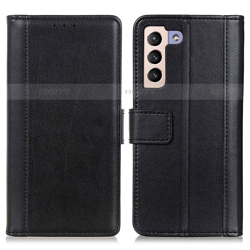 Funda de Cuero Cartera con Soporte Carcasa N02P para Samsung Galaxy S21 Plus 5G Negro