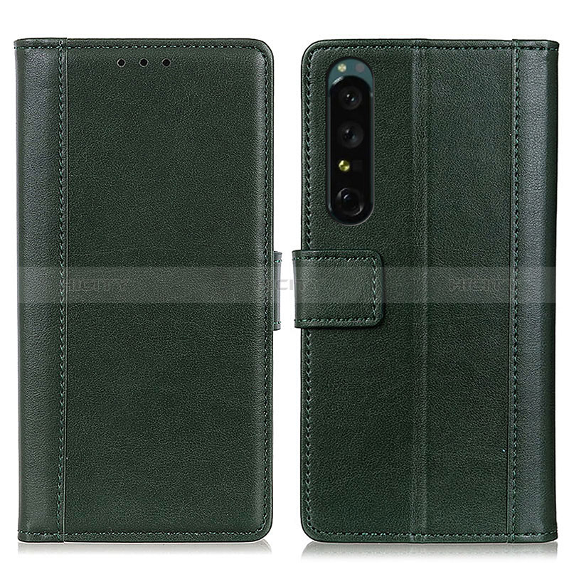 Funda de Cuero Cartera con Soporte Carcasa N02P para Sony Xperia 1 III