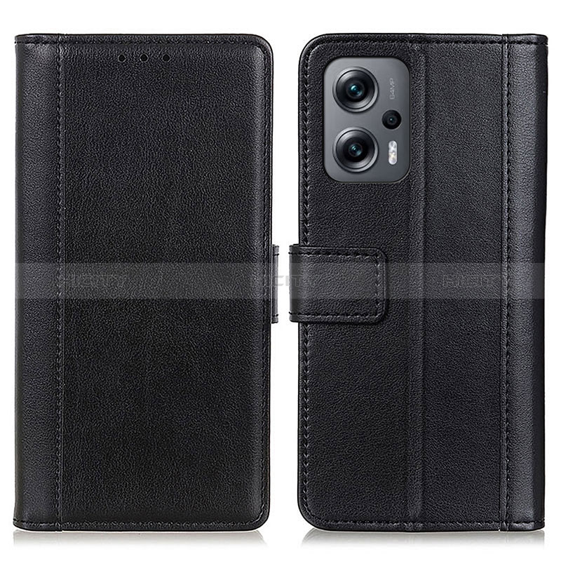 Funda de Cuero Cartera con Soporte Carcasa N02P para Xiaomi Poco F5 5G Negro