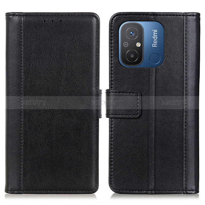 Funda de Cuero Cartera con Soporte Carcasa N02P para Xiaomi Redmi 11A 4G Negro