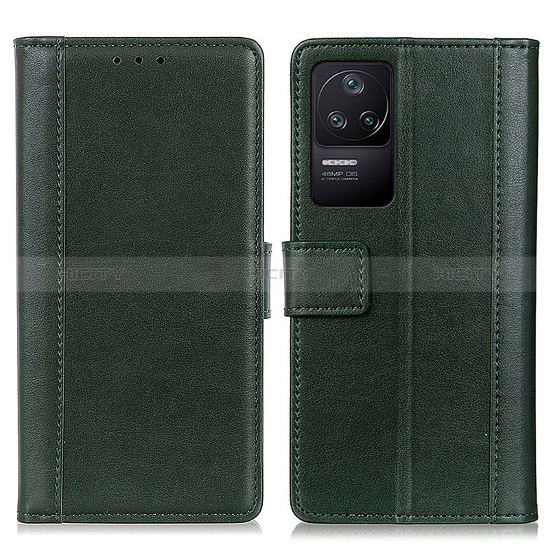 Funda de Cuero Cartera con Soporte Carcasa N02P para Xiaomi Redmi K40S 5G Verde