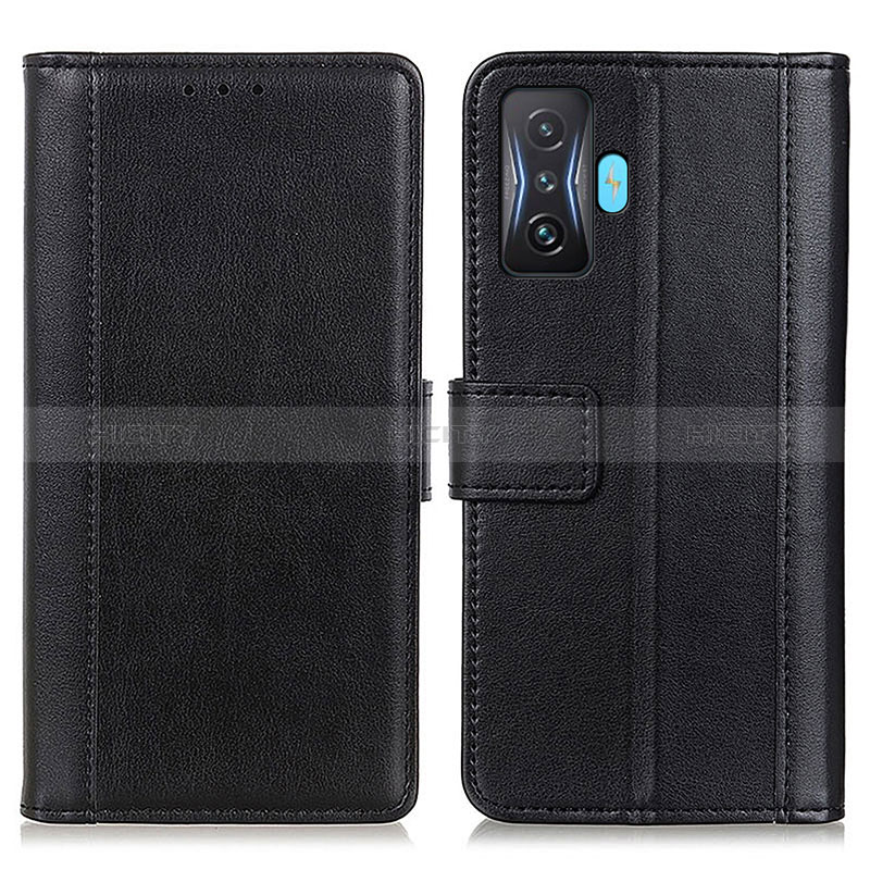 Funda de Cuero Cartera con Soporte Carcasa N02P para Xiaomi Redmi K50 Gaming 5G Negro