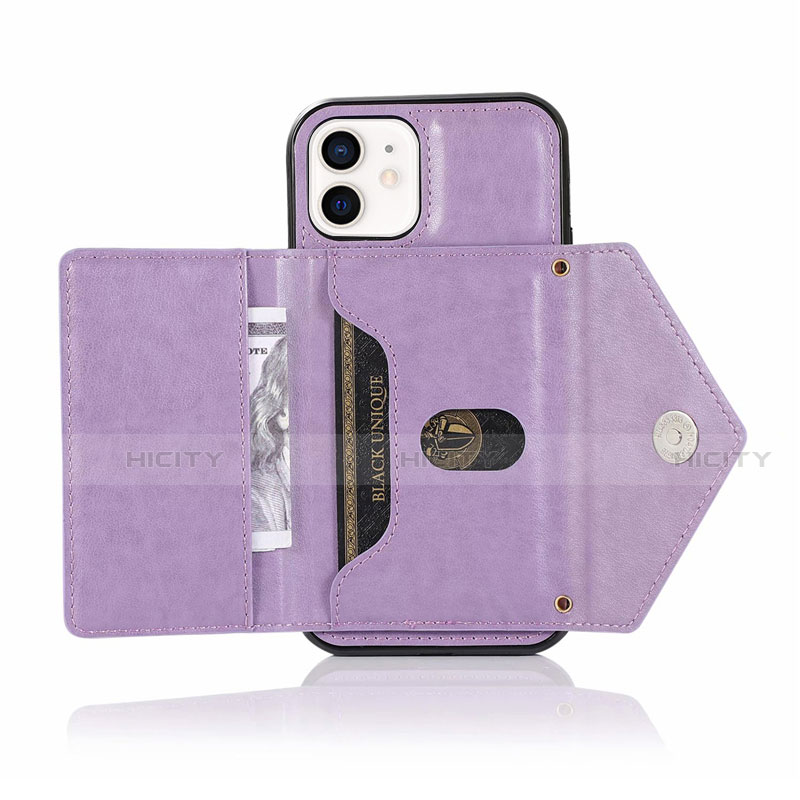 Funda de Cuero Cartera con Soporte Carcasa N03 para Apple iPhone 12 Mini