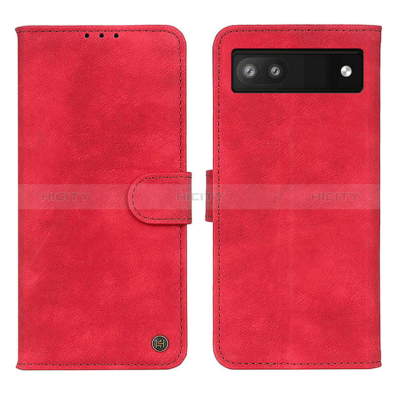 Funda de Cuero Cartera con Soporte Carcasa N03P para Google Pixel 7a 5G Rojo