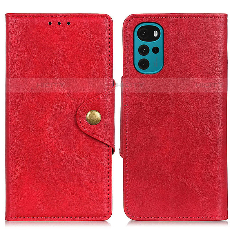 Funda de Cuero Cartera con Soporte Carcasa N03P para Motorola Moto G22 Rojo