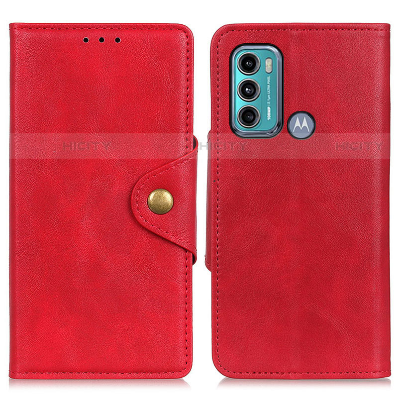 Funda de Cuero Cartera con Soporte Carcasa N03P para Motorola Moto G40 Fusion Rojo