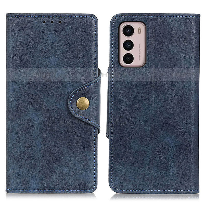 Funda de Cuero Cartera con Soporte Carcasa N03P para Motorola Moto G42 Azul