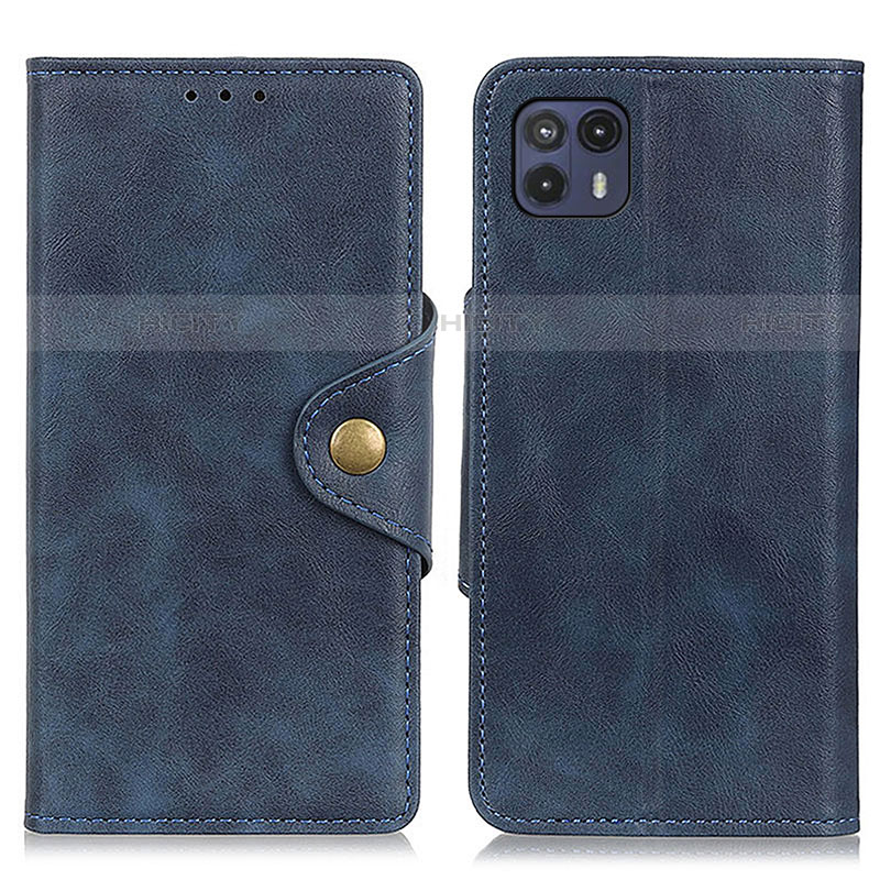 Funda de Cuero Cartera con Soporte Carcasa N03P para Motorola Moto G50 5G Azul