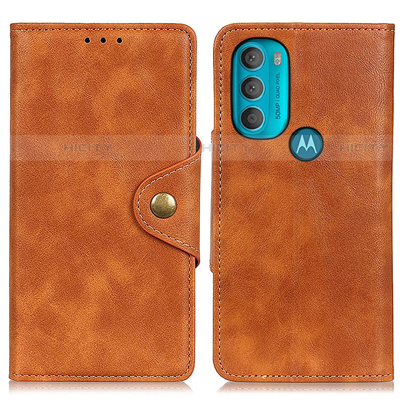 Funda de Cuero Cartera con Soporte Carcasa N03P para Motorola Moto G71 5G Marron