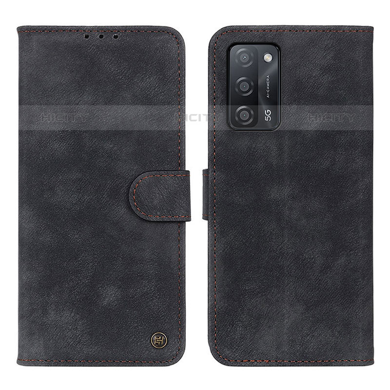 Funda de Cuero Cartera con Soporte Carcasa N03P para Oppo A53s 5G Negro