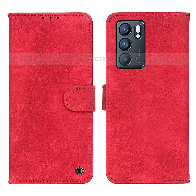 Funda de Cuero Cartera con Soporte Carcasa N03P para Oppo Reno6 5G